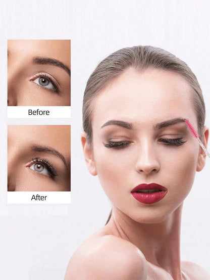 500pcs/100pcs/50pcs/10pcs Eyelash Brushes, Mascara Brushes, Eyelash Brushes, Spiral Brushes For Eyelash Extensions, Eyebrow Brushes, Eyeshadow Brushes, Brow Makeup Tools And Accessories Set