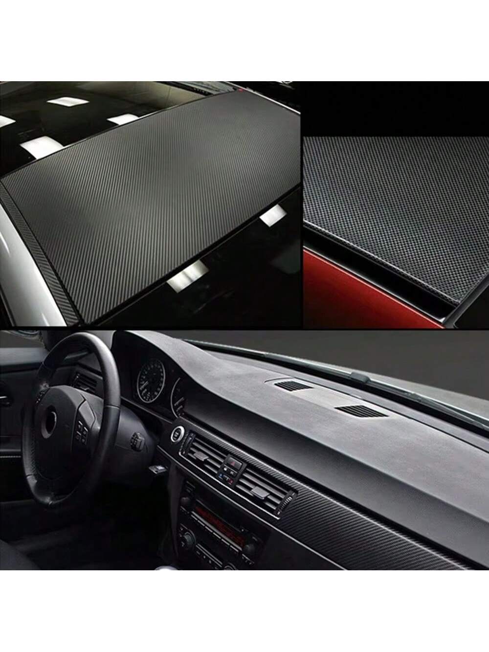 50cmx200cm 3D Carbon Fiber Vinyl Car Wrap Sheet Roll Film Car Stickers And Decal Motorcycle Auto Styling Accessories Automobiles