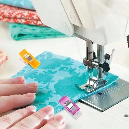 50pcs Colorful Fabric Sewing Clips, Multi-Purpose Quilting Binding Craft Clips, Edge Positioning Clips, Plastic Binding Paper Clips Set, DIY Sewing Pin Alternative