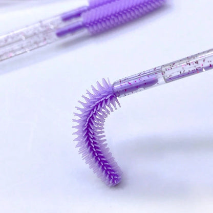 50pcs Disposable Silicone Eyelash Brushes, Eyelash Wands, Eyelash Extension Tools