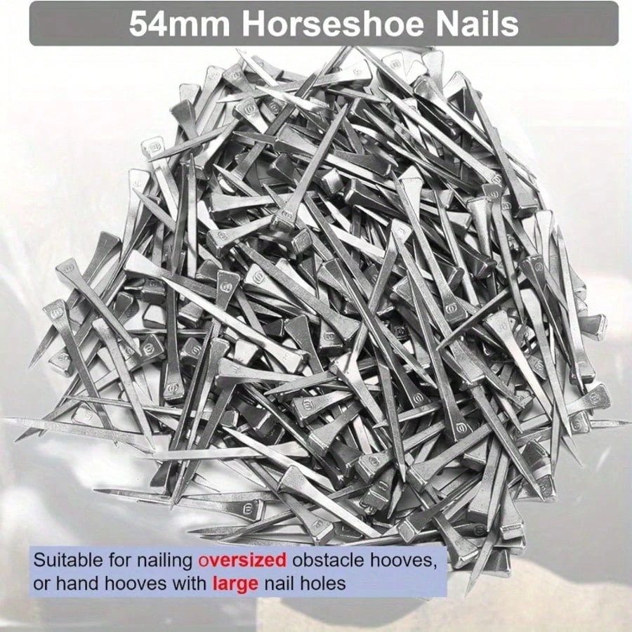 50pcs/Set Stainless Steel Horse Shoe Nails, Horseshoe Nails, Hoof Nails, For Fixing Horse Hooves, Horse Training, Equestrian Sports, Horse Gear