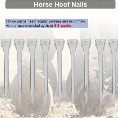 50pcs/Set Stainless Steel Horse Shoe Nails, Horseshoe Nails, Hoof Nails, For Fixing Horse Hooves, Horse Training, Equestrian Sports, Horse Gear