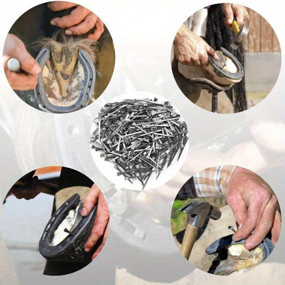 50pcs/Set Stainless Steel Horse Shoe Nails, Horseshoe Nails, Hoof Nails, For Fixing Horse Hooves, Horse Training, Equestrian Sports, Horse Gear