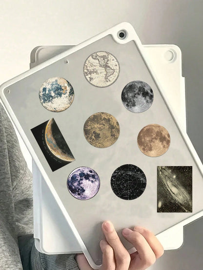 50pcs Vintage Celestial Stickers Mystery Stars Handbook Laptop Phone Case Luggage Skateboard Helmet Decorative Stickers
