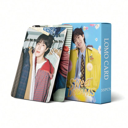 55pcs New JHOPE Zheng Hao-Xi Solo Album Card SWEET Star DREAMS LOMO Card- Star Card, Collectible Card, Can Be Stored In Card Album, Wallet, Backpack, Etc., Also Can Be Used As Decoration, Desktop Orn