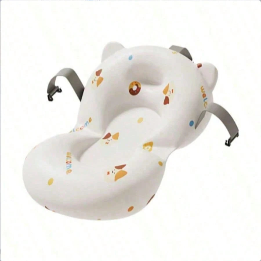 5pc Baby Bath Set With Foldable Bathtub, Thermometer & Soft Cushion, Portable Infant To Toddler Bath Kit With Pail, Scoop & Basin