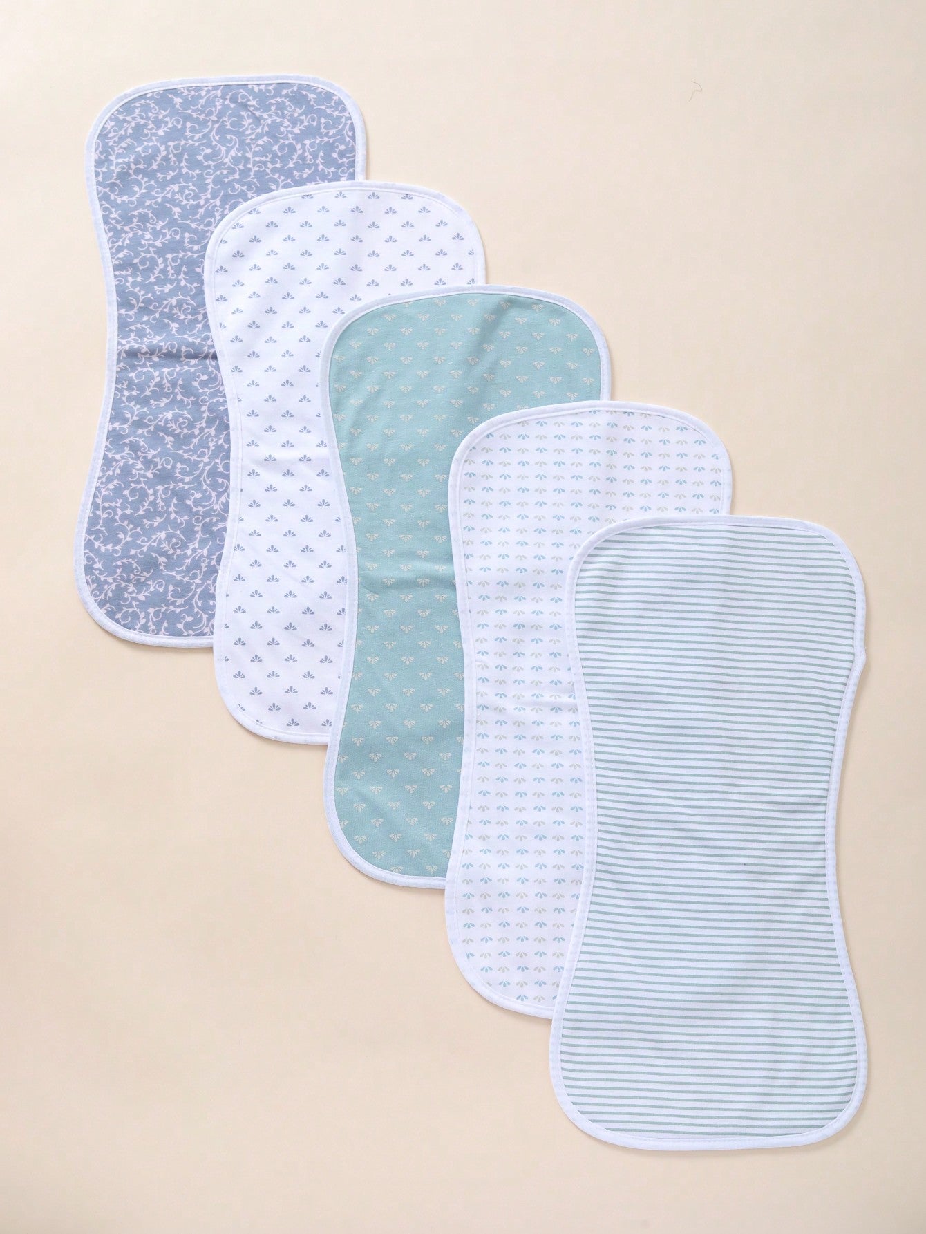 5pcs Baby Anti-Spit Up Burp Cloths, Waterproof Soft Absorbent Suitable For Baby Boys And Girls
