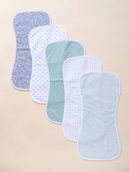 5pcs Baby Anti-Spit Up Burp Cloths, Waterproof Soft Absorbent Suitable For Baby Boys And Girls