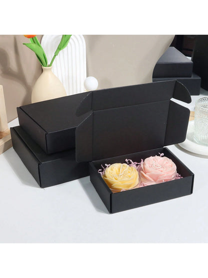 5pcs Black Shipping Boxes, Packaging Materials, Carton Boxes, Corrugated Cardboard Boxes, Postal Paper Boxes, Gift Boxes, Corrugated Paper Boxes, Express Boxes, Packing Boxes Back To School