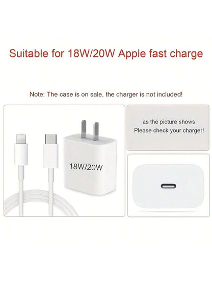 5pcs Glitter TPU Phone Charger Protective Covers, Compatible With 18/20W Apple Chargers, Great Gift Choice