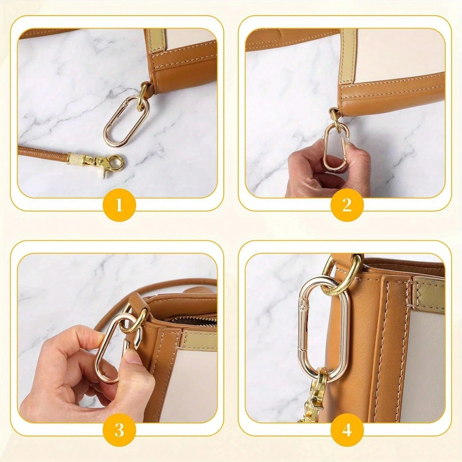 5pcs Oval Carabiners, Metal Spring Keychain, Trigger Snap Hook Keyring, Heavy Duty Oval Dog Tag Clips, Suitable For Bag, Wallet, Keychain Replacement