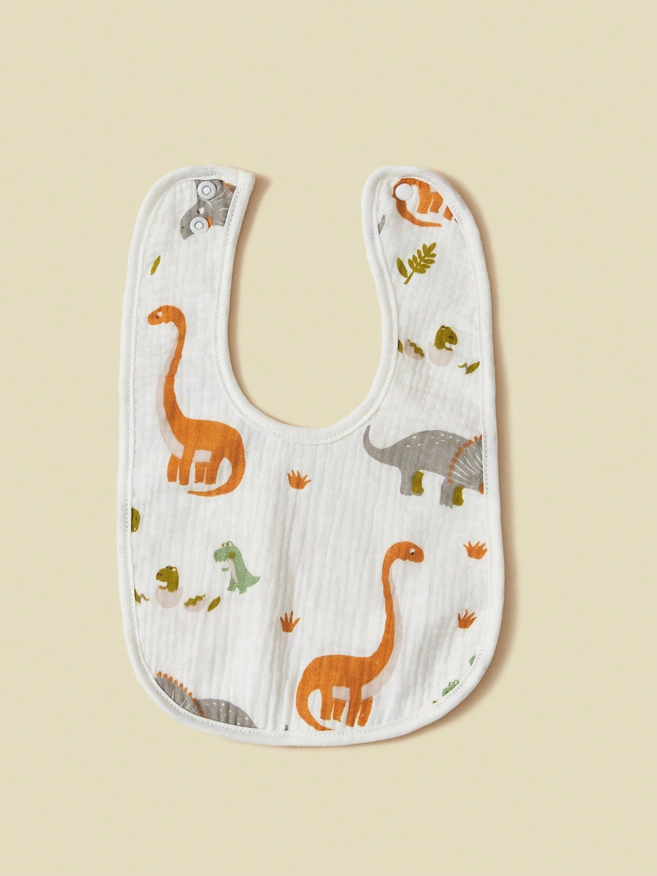 5pcs/Pack 100% Cotton Baby U-Shaped Bibs, Drool Cloths, Absorbent Burp Cloths, Dinosaur & Star Patterns For Baby Boys