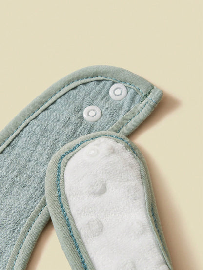 5pcs/Pack 100% Cotton Baby U-Shaped Bibs, Drool Cloths, Absorbent Burp Cloths, Dinosaur & Star Patterns For Baby Boys