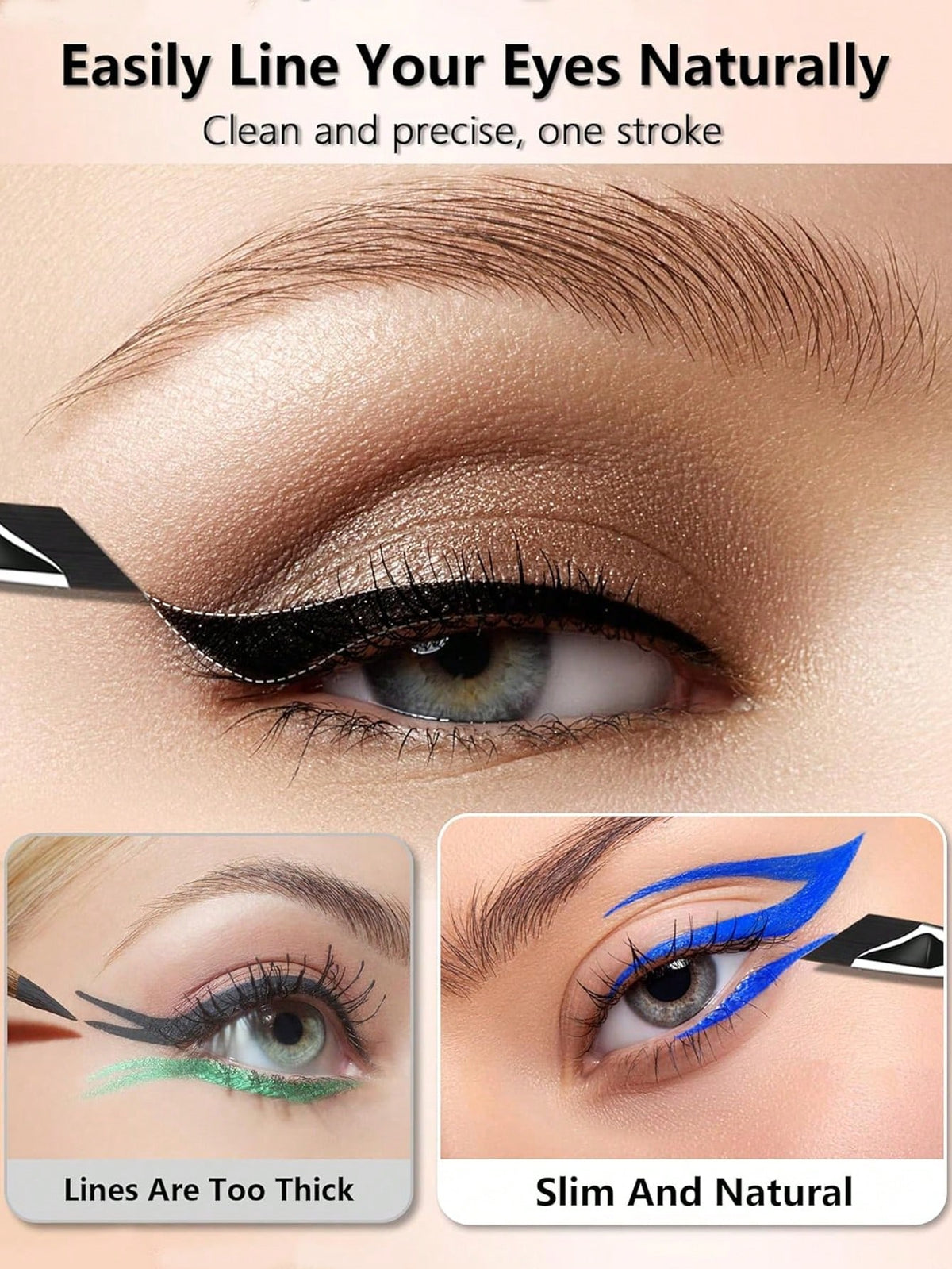 5pcs Precision Eye Makeup Brushes Including Scythe Shaped Eyeliner Brush, Angled Eyeliner Brush, And Eyebrow Brush For Easy And Beautiful Eye Makeup,Eyebrow Brush,Eyeshadow Brush,Spoolie,Spoolie Brush