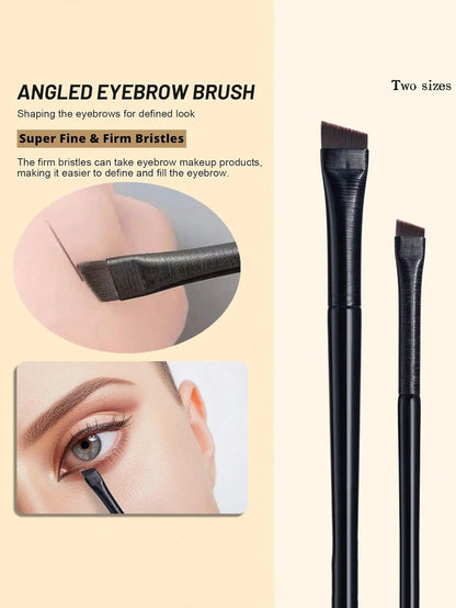5pcs Precision Eye Makeup Brushes Including Scythe Shaped Eyeliner Brush, Angled Eyeliner Brush, And Eyebrow Brush For Easy And Beautiful Eye Makeup,Eyebrow Brush,Eyeshadow Brush,Spoolie,Spoolie Brush