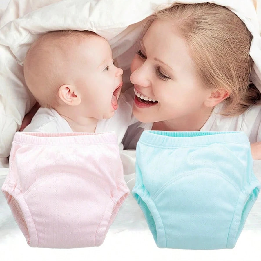 5pcs Reusable Baby Cloth Diapers, Cute Minimalist Design In Multiple Colors Suitable For Boys And Girls, Leak-Proof Breathable Fabric For Potty Training, Ideal For Babies All Year Round (Consider Sizi