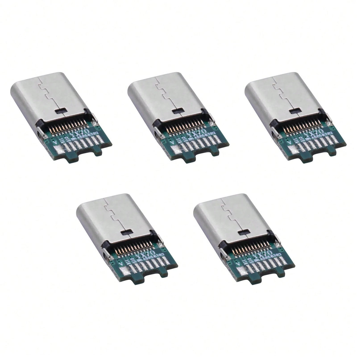 5Pcs USB 3.1 Type-C 24Pin Female Plug Jack PCB USB Connector Board Breakout PCB