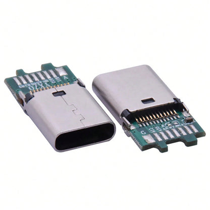 5Pcs USB 3.1 Type-C 24Pin Female Plug Jack PCB USB Connector Board Breakout PCB