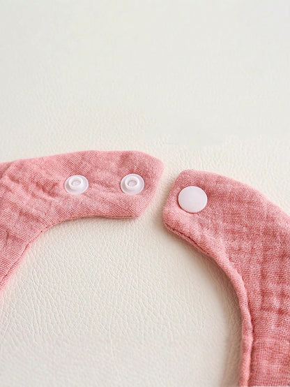 6-Layer Solid Color Flower Petal Baby Bib, Newborn Infant Saliva Towel, Class A Baby Bibs