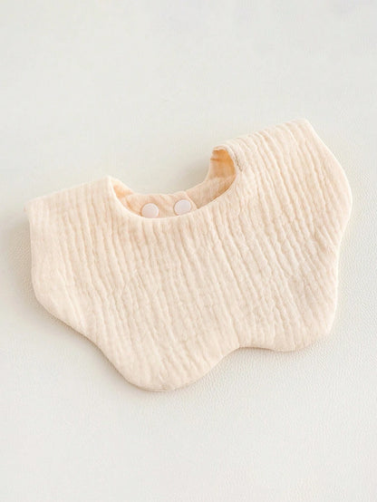 6-Layer Solid Color Flower Petal Baby Bib, Newborn Infant Saliva Towel, Class A Baby Bibs