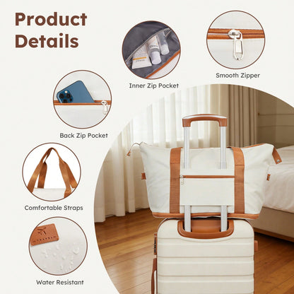 6-Piece Luggage Set, 16/20/24/28 Inch Suitcases,ABS Hardside Spinner Carry On Suitcase + 2 Travel Bags For Family Vacations,Back To School