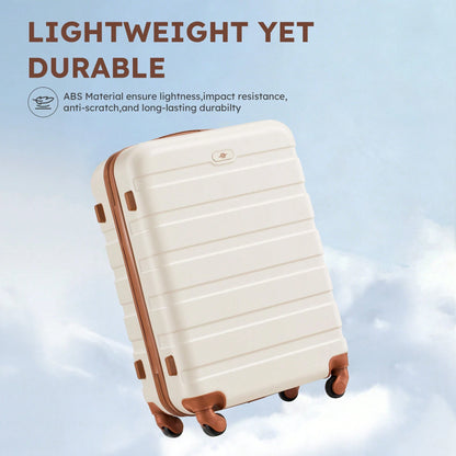 6-Piece Luggage Set, 16/20/24/28 Inch Suitcases,ABS Hardside Spinner Carry On Suitcase + 2 Travel Bags For Family Vacations,Back To School