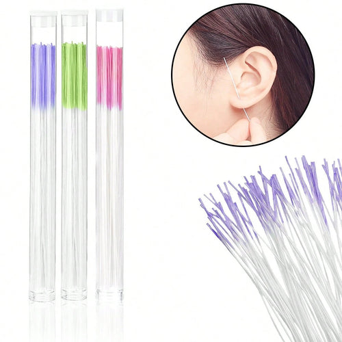 60pcs/120pcs Ear Piercing Cleaning Kit, Odor Removal, Ear Care Set, Disposable Piercing Thread, Post-Piercing Care Cleaning Thread, Ear Piercing Care Cleaning Tools, Unisex