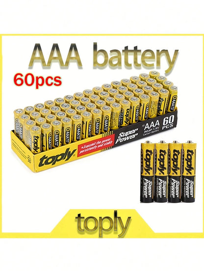 60pcs AAA/AA Size 7/5 Disposable Batteries, 1.5V AA Batteries For LED String Lights, Toys, Remotes, Household, Microphones, Clocks, Compatible For Christmas Lights