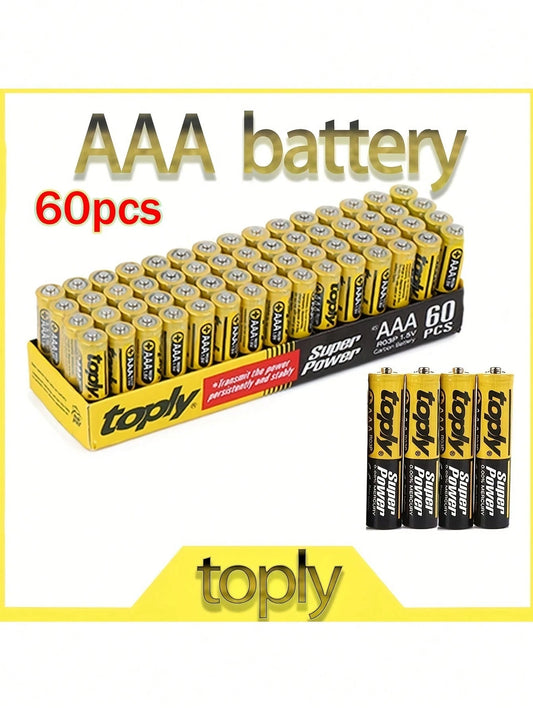 60pcs AAA/AA Size 7/5 Disposable Batteries, 1.5V AA Batteries For LED String Lights, Toys, Remotes, Household, Microphones, Clocks, Compatible For Christmas Lights