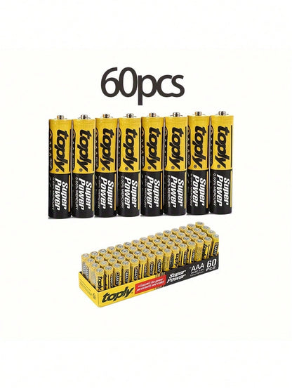 60pcs AAA/AA Size 7/5 Disposable Batteries, 1.5V AA Batteries For LED String Lights, Toys, Remotes, Household, Microphones, Clocks, Compatible For Christmas Lights