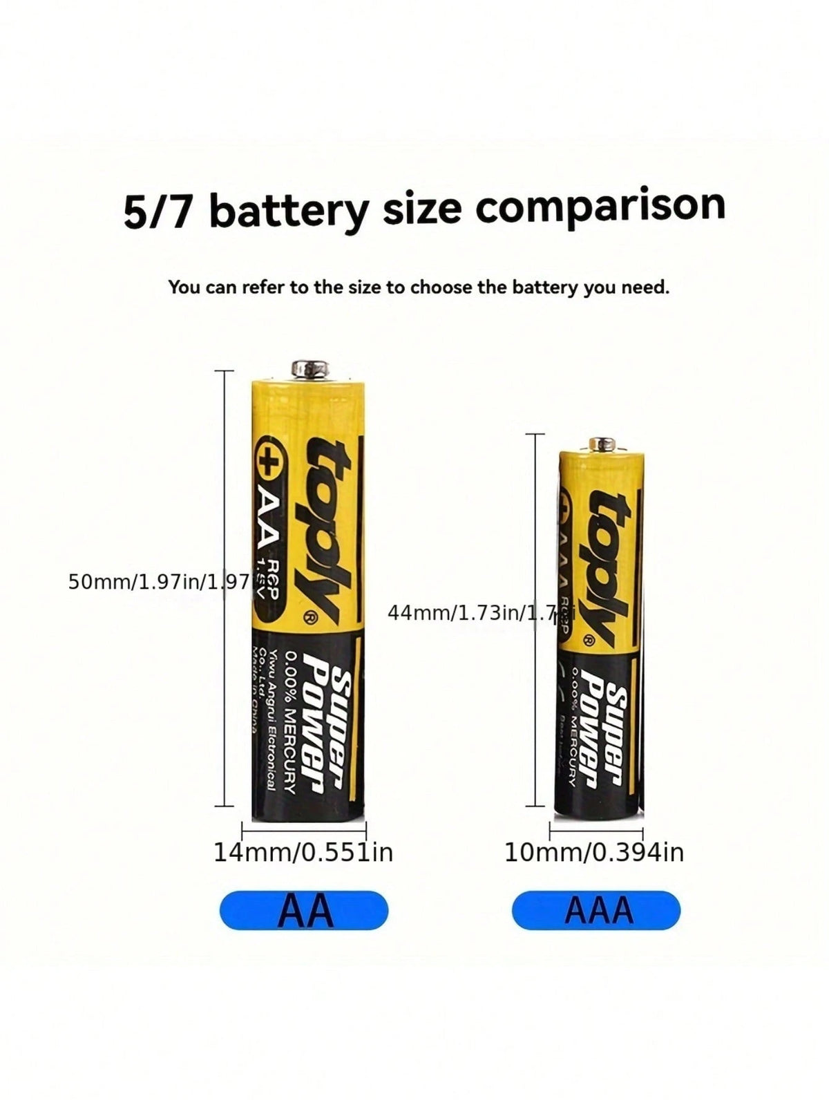 60pcs AAA/AA Size 7/5 Disposable Batteries, 1.5V AA Batteries For LED String Lights, Toys, Remotes, Household, Microphones, Clocks, Compatible For Christmas Lights