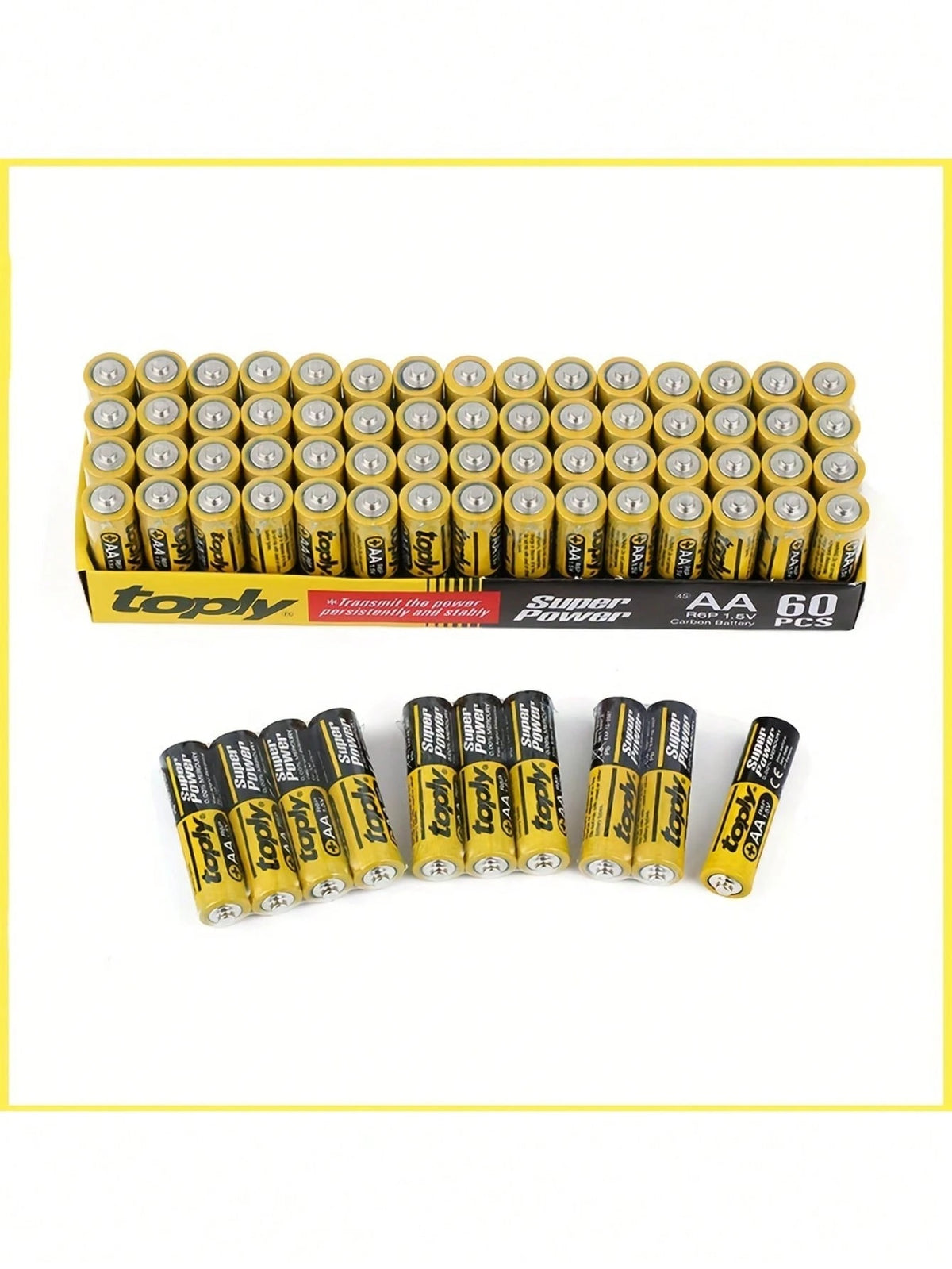 60pcs AAA/AA Size 7/5 Disposable Batteries, 1.5V AA Batteries For LED String Lights, Toys, Remotes, Household, Microphones, Clocks, Compatible For Christmas Lights
