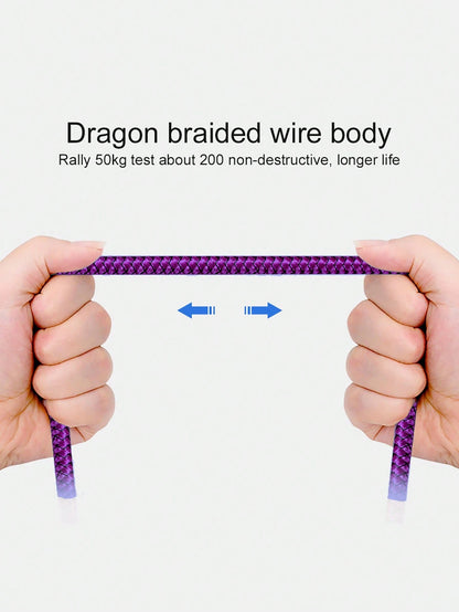 60W USB To Type C Fast Charging Cable, Fast Charge Data Cable Nylon Braided USB A To USB C Charger Cord Compatible With Galaxy S25/S24/S23/S22/S21/S20 Mobile Phone Charger Cable Multicolor Nan