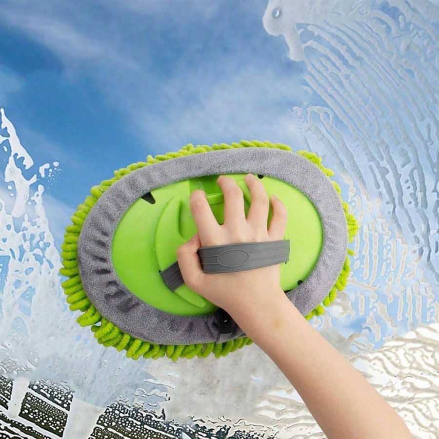 62 Microfiber Car Wash Brush With Long Handle Car Washing Mop Kit Mitt Sponge Car Cleaning Supplies Kit Duster RV Washing Car Brush Accessories, 1 Chenille Scratch