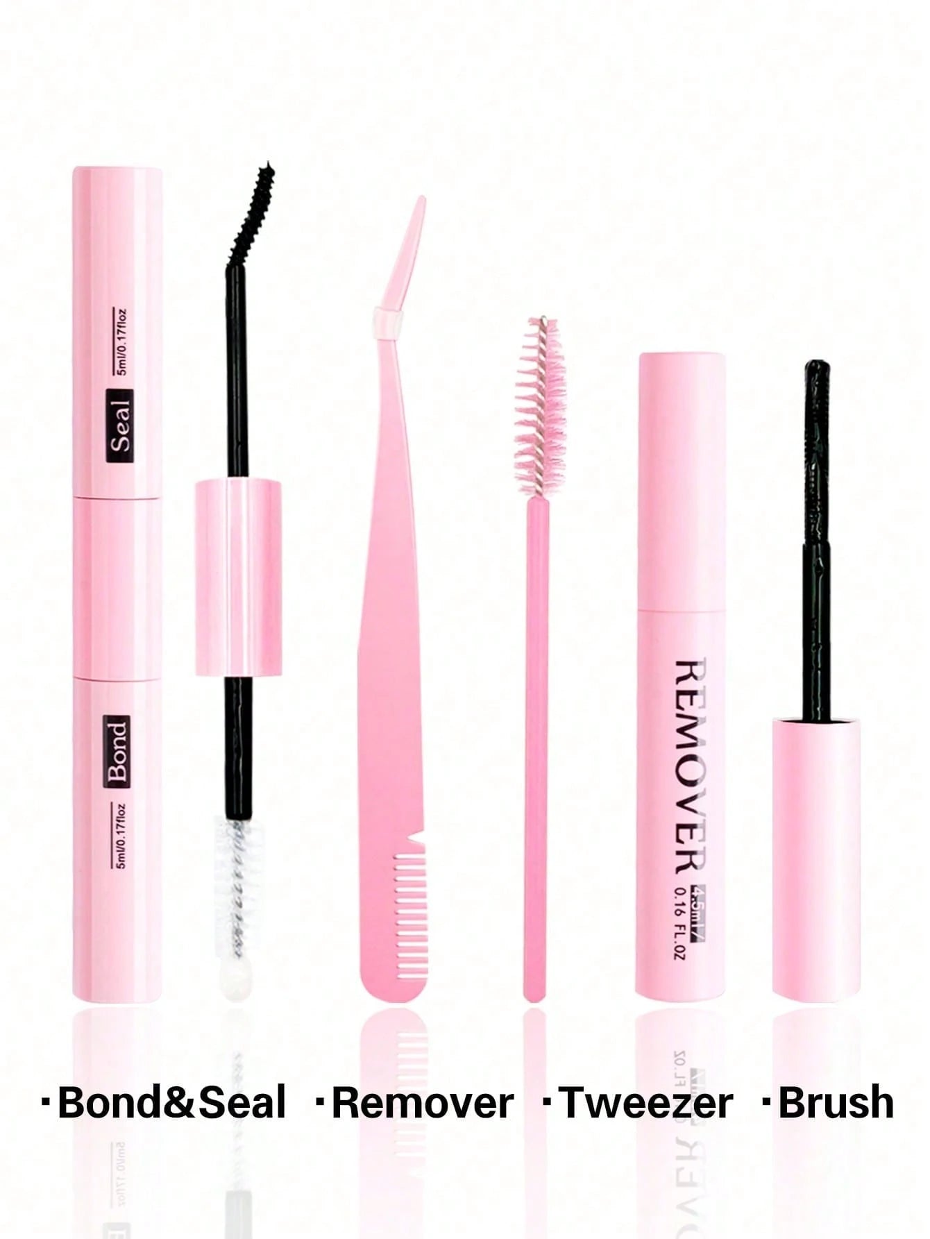 640pcs Eyelash Extension Kit, Includes 30D+40D+50D Lash Clusters, D-8-16MIX Lash Clusters, Eyelash Glue, Sealant, Remover, DIY Lash Extension