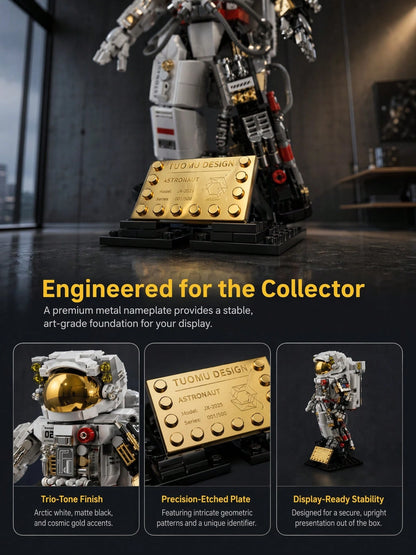 667pcs Astronaut Assembly Set, Space Exploration Theme Decorative Stickers, Handmade Mechanical Model, Sci-Fi Style Desktop Sculpture, Learning Display Decoration, Holiday Commemorative Gift, Men's Co