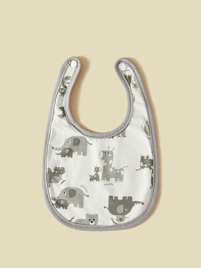 6pcs Baby Animal Cartoon Design Bibs, Soft Breathable Cotton, For Boys & Girls, Spring/Summer