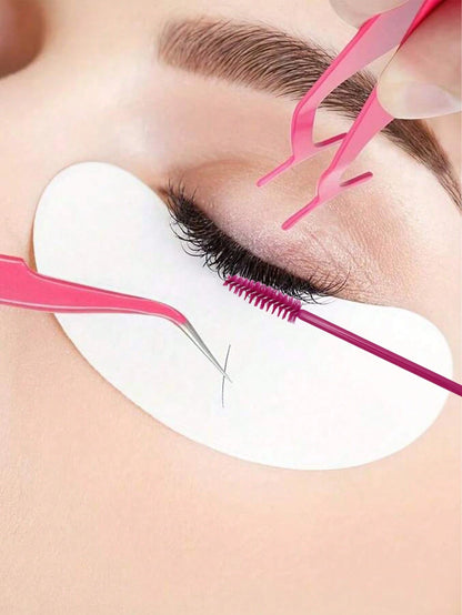 6pcs Eyelash Extension Tool Set, Includes Tweezers, Eyebrow Brush, Eyelash Curler And Eyelash Brush. Eyelash Curler Combination, Meets The Needs Of Multi-Layer Eyelash Extension, False Eyelash Extensi