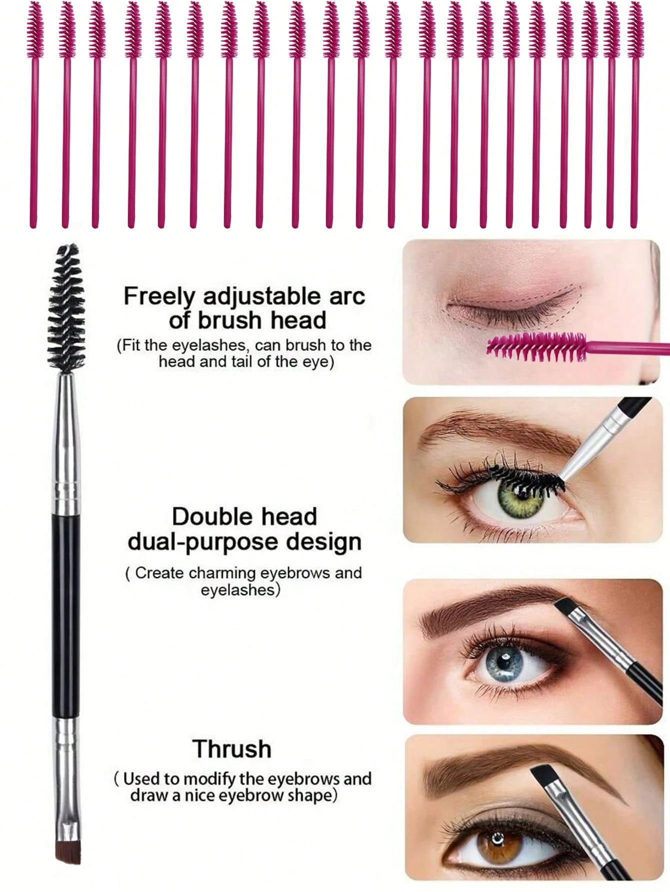6pcs Eyelash Extension Tool Set, Includes Tweezers, Eyebrow Brush, Eyelash Curler And Eyelash Brush. Eyelash Curler Combination, Meets The Needs Of Multi-Layer Eyelash Extension, False Eyelash Extensi