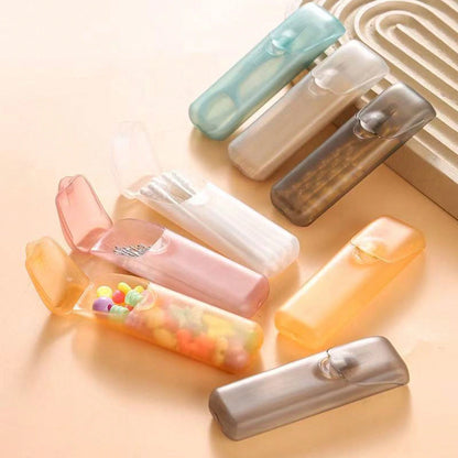6pcs Mini Portable Storage Boxes Small Parts Organizer/Travel Toothpick, Dental Floss, Pill, Jewelry Storage Box/Multi-Purpose Universal Size