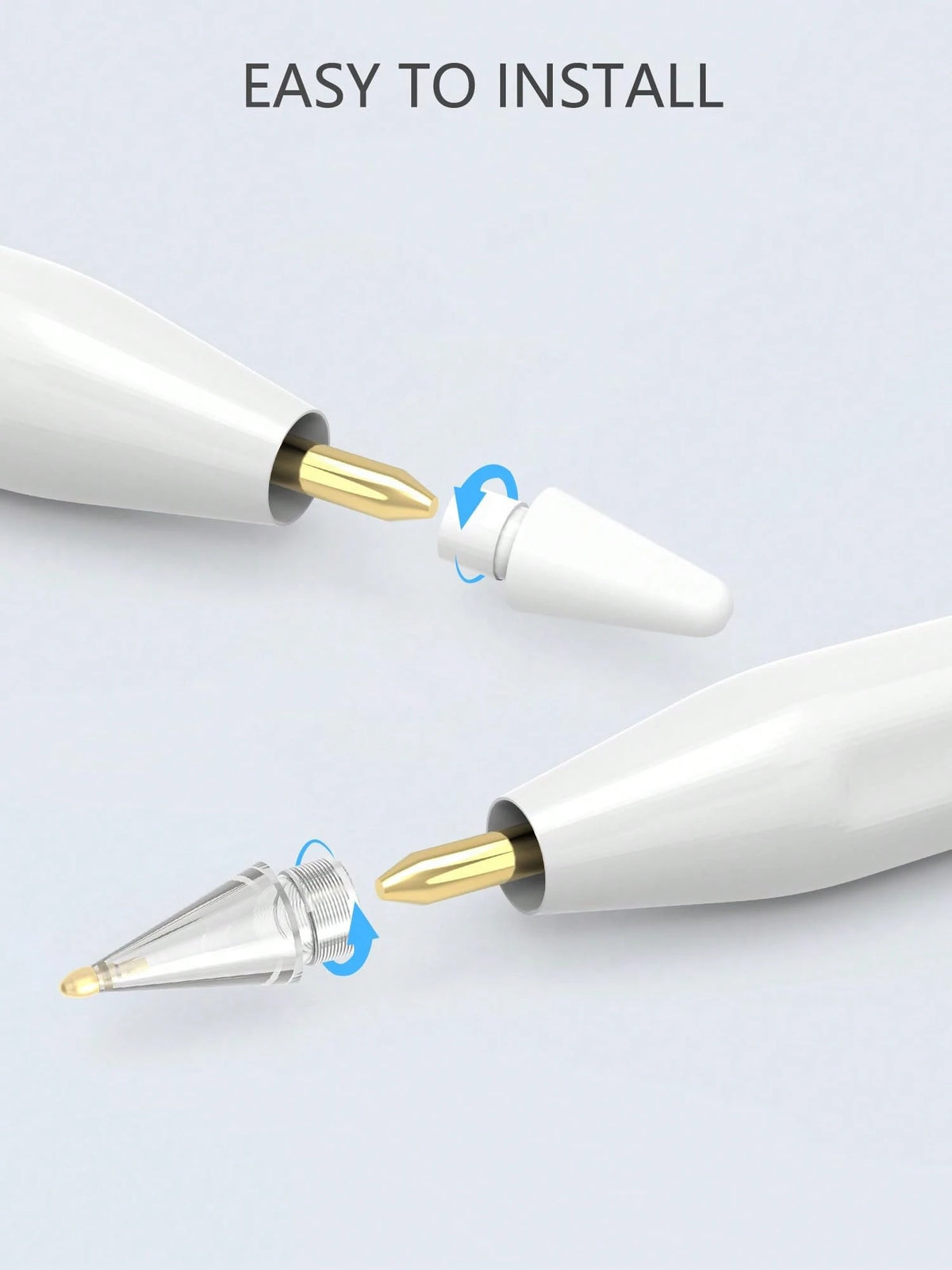 6pcs Replacement Nibs Compatible With Apple Pencil Pro/2nd Gen/1st Gen/USB-C, Upgraded Apple Pencil Nibs With Pen Tip Case, Durable, Fine Tip, Precise Control, For IPad Pencil Tip Set
