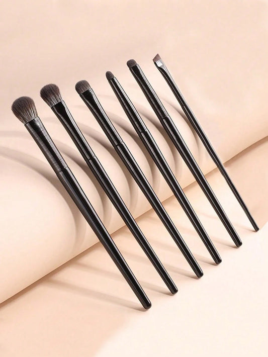 6pcs Soft Bristle Eye Makeup Brush Set For Eyeshadow Blending, Smudging, Eyeliner & Eye Detailing,Eyebrow Brush,Eyeshadow Brush,Spoolie,Spoolie Brush,Giveaways