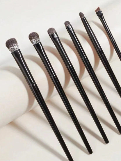 6pcs Soft Bristle Eye Makeup Brush Set For Eyeshadow Blending, Smudging, Eyeliner & Eye Detailing,Eyebrow Brush,Eyeshadow Brush,Spoolie,Spoolie Brush,Giveaways