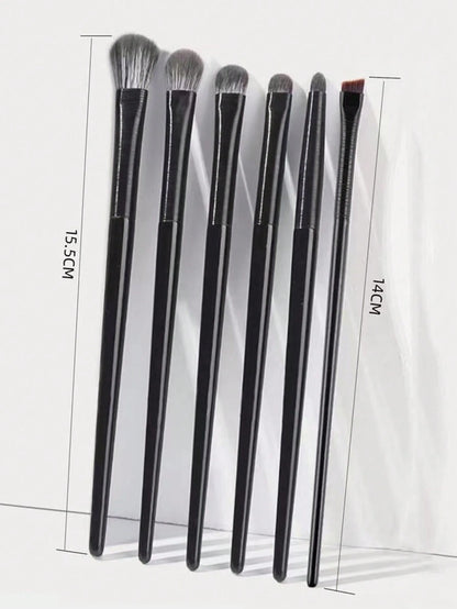 6pcs Soft Bristle Eye Makeup Brush Set For Eyeshadow Blending, Smudging, Eyeliner & Eye Detailing,Eyebrow Brush,Eyeshadow Brush,Spoolie,Spoolie Brush,Giveaways