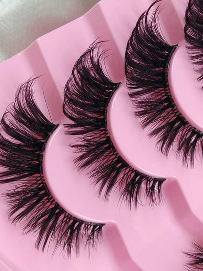 7 Pairs New Cat Eye False Eyelashes Natural & Lengthening Transparent Band Flared Ends Elongate Eye Shape Faux Mink Lashes Makeup Use Strip Eyelashes Lashes False Lashes Fake Lashes