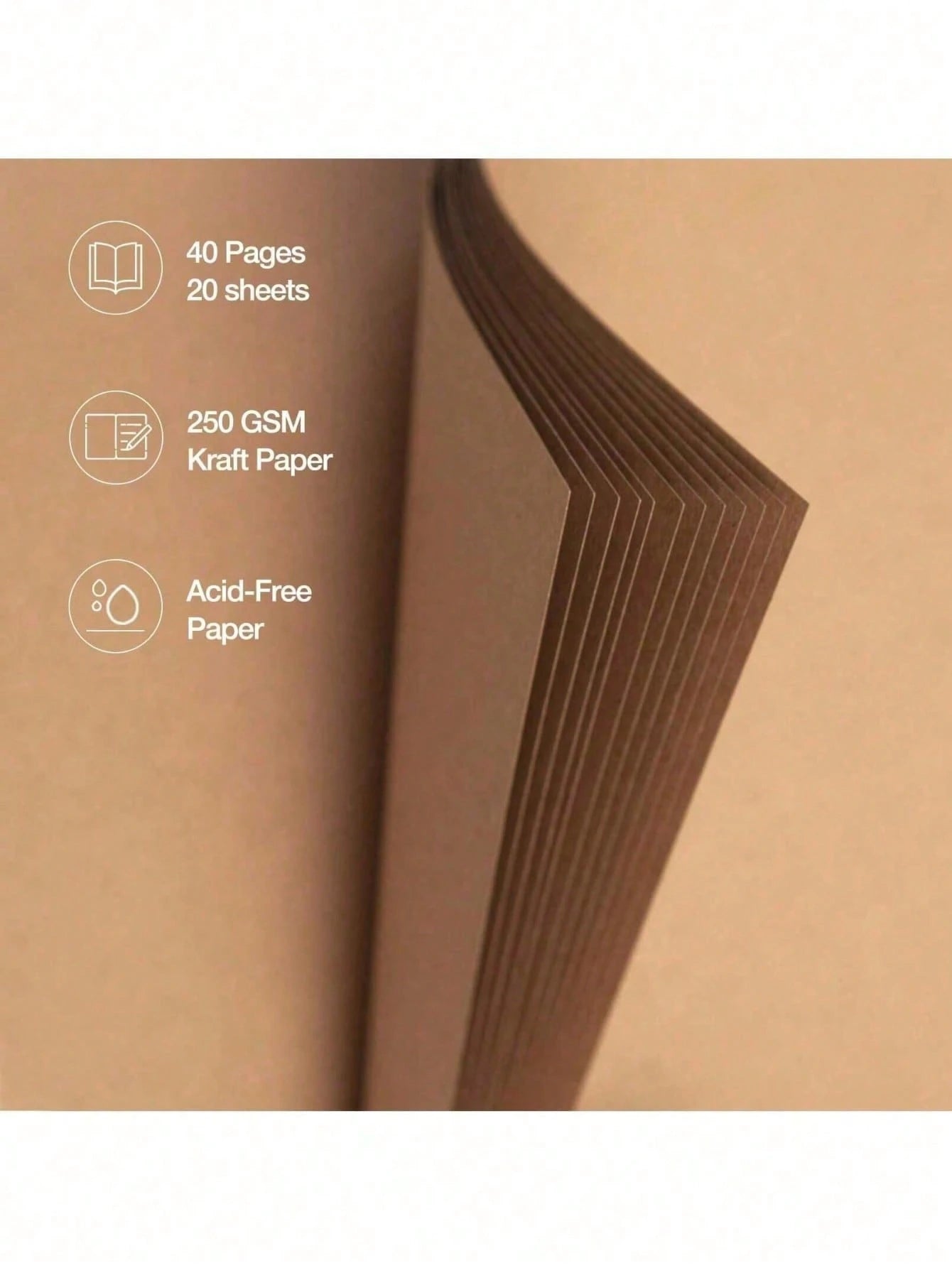 7x7 Inch/8x8 Inch/10x10 Inch DIY Scrapbook Album, 40 Pages/20 Sheets, Hard Cover Kraft Paper, Scrapbook Album, Wedding And Anniversary Family Memories