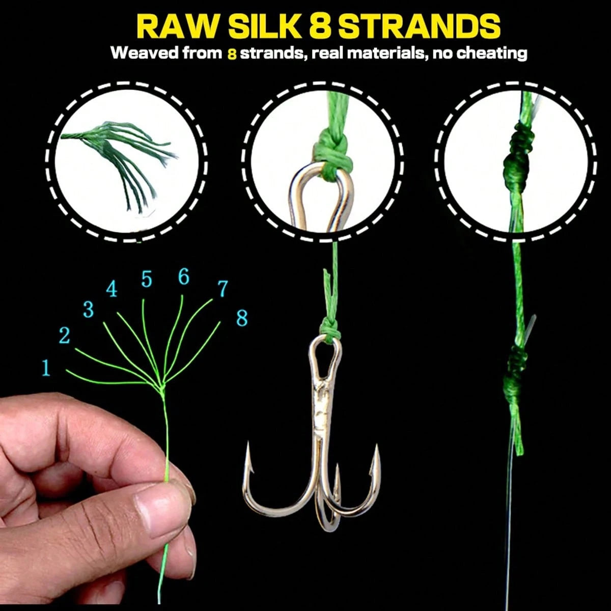 8-Strand High-Quality PE Braided Fishing Line- High Strength, Wear-Resistant, Durable- Available In 109 Yards, 328 Yards, And 547 Yards Lengths