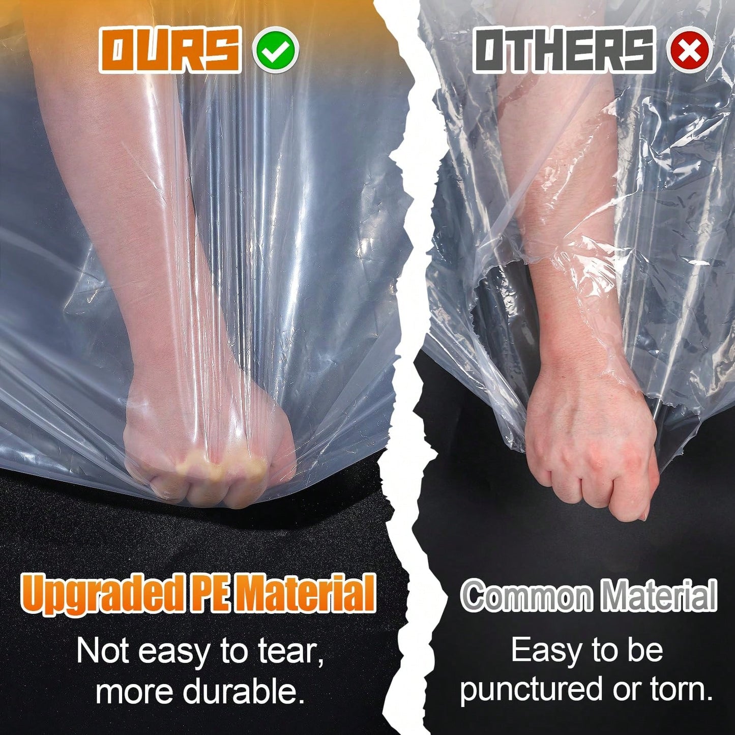 8'x10' Clear Tarps Heavy Duty PE Thick Tarpaulin With Metal Grommets, Protects Against Water, UV-Ray, Tear, Cold Weather Resistan For Greenhouse Balcony Garden