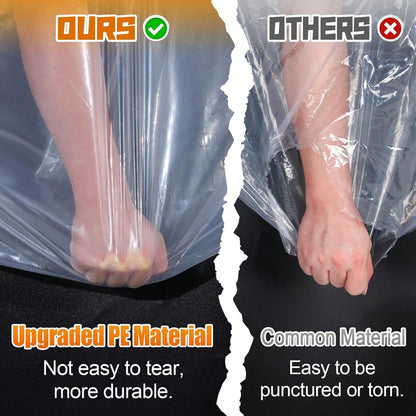 8'x10' Clear Tarps Heavy Duty PE Thick Tarpaulin With Metal Grommets, Protects Against Water, UV-Ray, Tear, Cold Weather Resistan For Greenhouse Balcony Garden