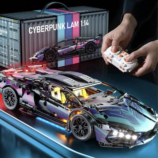800pcs+ Building Blocks Cyberpunk 911 Lambor Ghini Starry Sky Sports Car Toy Car Model Birthday Gift- Christmas Gift- Perfect Gift- Gift